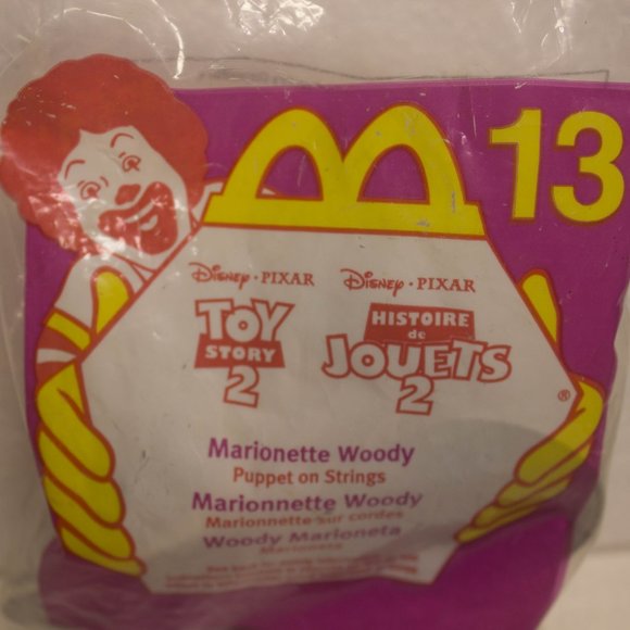 Vintage Black and White Toy Story Two Woody Marionette New in Package McDonalds - Picture 2 of 4